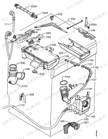 Взрыв-схема стиральной машины Zanussi FJ1053 - Схема узла Hydraulic System 272