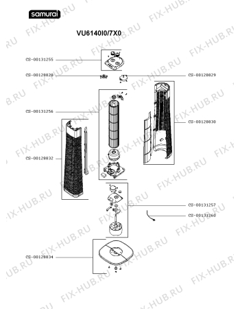 Схема №1 VU6140I0/7X0 с изображением Корпусная деталь для электрообогревателя Seb CS-00128830