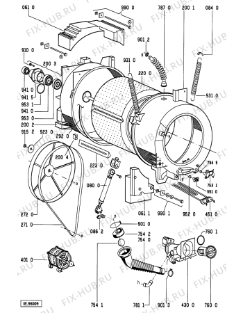Схема №2 AWM 203 с изображением Обшивка для стиральной машины Whirlpool 481945319728