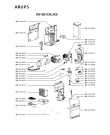 Схема №1 XN100F10/FB0 с изображением Корпусная деталь для электрокофеварки Krups MS-623617
