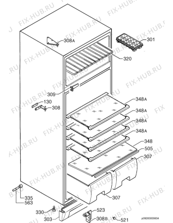 Взрыв-схема холодильника Juno JKG749EL - Схема узла Housing 001