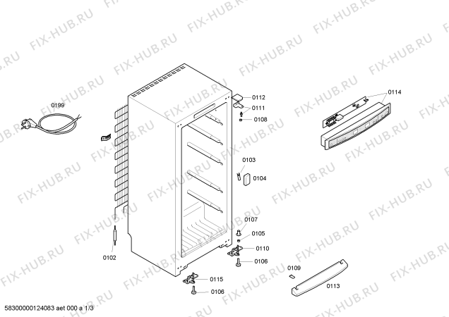 Схема №2 GSV34464 с изображением Дверь для холодильной камеры Bosch 00243546