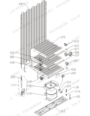 Взрыв-схема холодильника Gorenje RK603510OR-L (434744, HZS3567F) - Схема узла 03