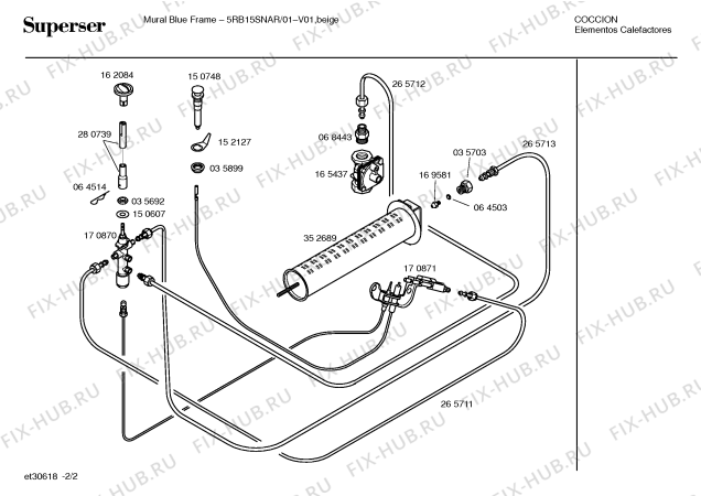 Схема №2 5RB15SNAR с изображением Панель для обогревателя (вентилятора) Bosch 00214636