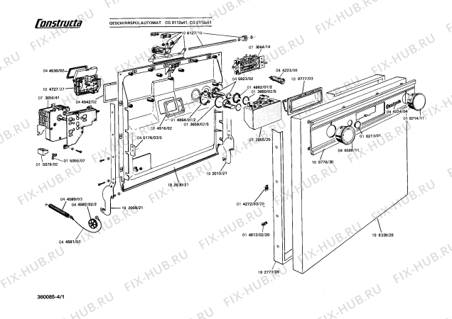 Схема №3 CG0112A51 с изображением Терморегулятор для электропосудомоечной машины Bosch 00073021