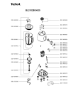 Схема №1 BL210E00/4G0 с изображением Часть корпуса для блендера (миксера) Moulinex SS-989979