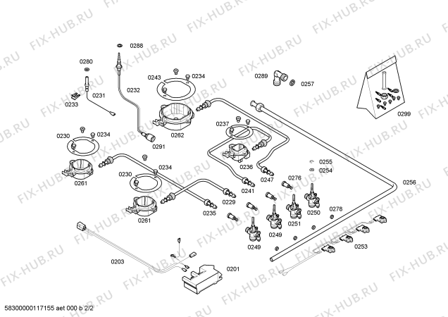 Взрыв-схема плиты (духовки) Bosch PCD655DBY - Схема узла 02