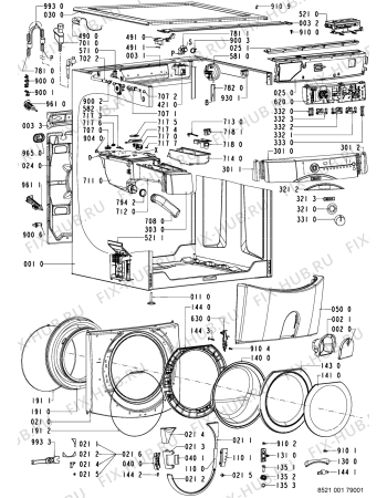 Схема №2 WAB 8794-DK,NORDIC с изображением Клавиша для стиралки Whirlpool 481241028954