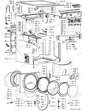 Схема №2 MFW 9700 AGW-KWT с изображением Обшивка для стиралки Whirlpool 480111100709