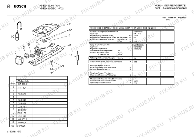 Схема №2 KKE3495 с изображением Крышка для холодильника Bosch 00159737