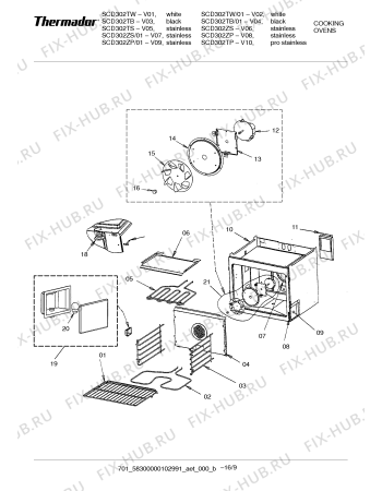 Схема №13 SCD302ZP с изображением Программатор для духового шкафа Bosch 00368777