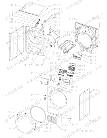 Схема №2 AZB 9782 с изображением Модуль (плата) для стиральной машины Whirlpool 481010628462