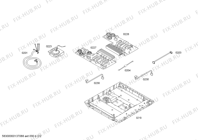 Взрыв-схема плиты (духовки) Siemens EH875SB11E SE.4I.80.TOP.BW.X.TOP - Схема узла 02