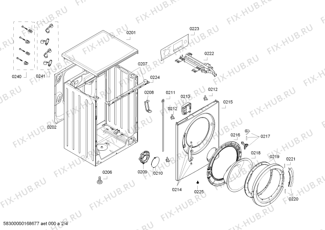 Схема №3 WS12O260BY Siemens iQ500 с изображением Модуль управления для стиралки Siemens 00745238