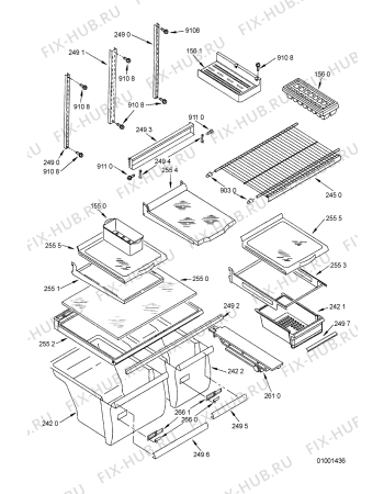 Схема №4 ARG 477 с изображением Декоративная панель для холодильной камеры Whirlpool 481245088238
