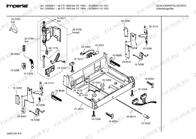 Взрыв-схема посудомоечной машины Imperial SGIIMA1 GSI8261 - Схема узла 05