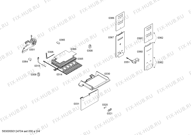 Взрыв-схема холодильника Siemens KG34NA10GB - Схема узла 03