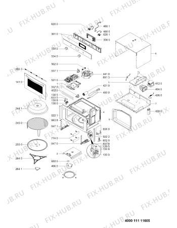 Схема №1 MWI4343BL (F102812) с изображением Дисплей для свч печи Indesit C00502239