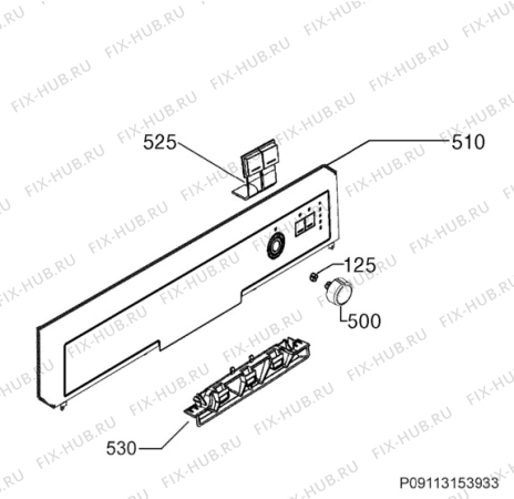 Взрыв-схема посудомоечной машины Electrolux ESF6211LHW - Схема узла Command panel 037