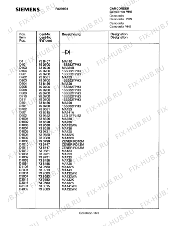 Схема №14 FA256G4 с изображением Сервисная инструкция для видеоэлектроники Siemens 00535464