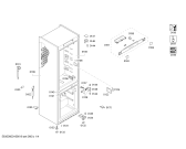 Схема №3 KGN36NL20 Action с изображением Дверь морозильной камеры для холодильника Bosch 00713739