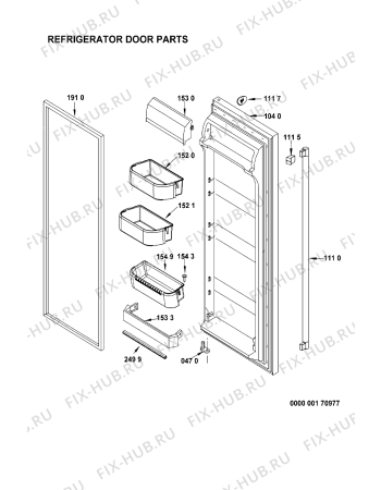 Взрыв-схема холодильника ADMIRAL SAL2027GBS - Схема узла