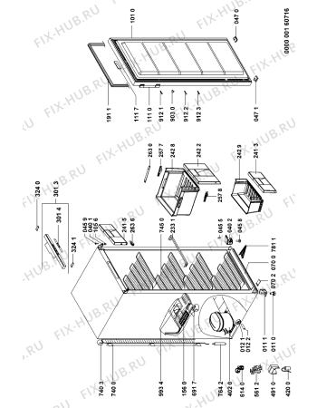 Схема №2 GKEA 2512 OPTIMA с изображением Дверка для холодильника Whirlpool 481241610446