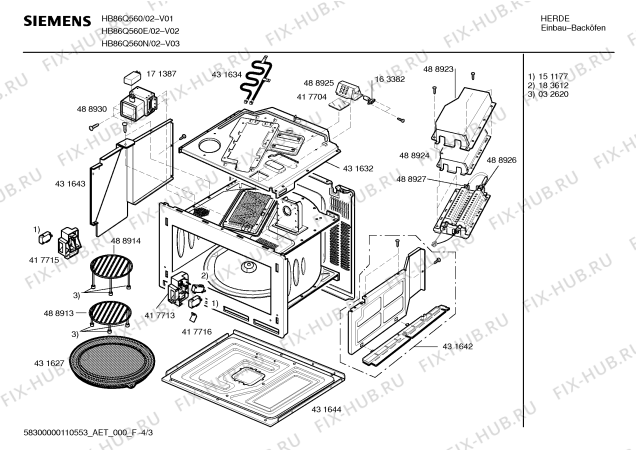 Схема №2 HB86Q560E с изображением Обшивка Siemens 00437787