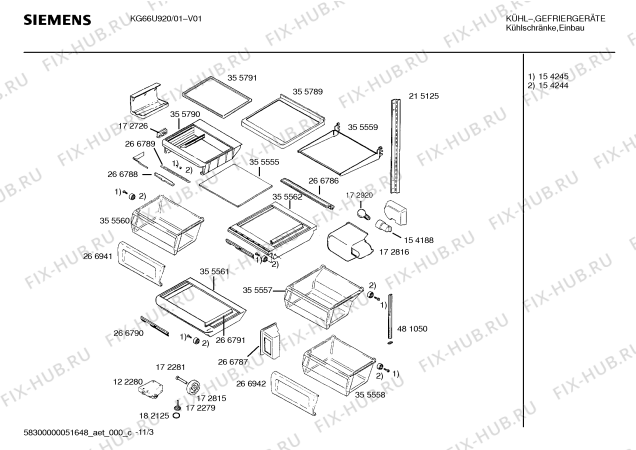Схема №6 KG66U55 с изображением Рамка для холодильной камеры Siemens 00355970