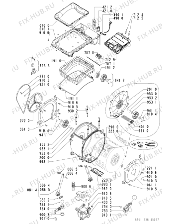 Схема №2 AWT 3385 с изображением Обшивка для стиралки Whirlpool 481245215562