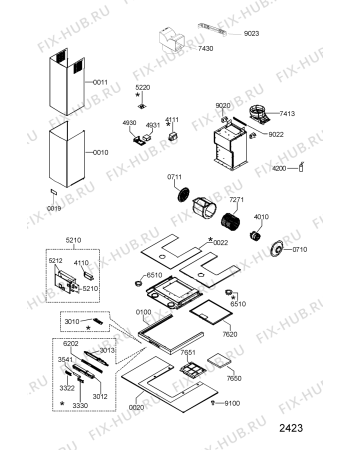 Схема №1 DNVC 4760 IX с изображением Клавиша для вытяжки Whirlpool 481241028835