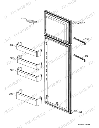 Взрыв-схема холодильника Smeg D3140P2 - Схема узла Door