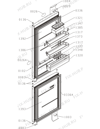 Взрыв-схема холодильника Gorenje NRK612ORAB-L (588462, HZF3369I) - Схема узла 03