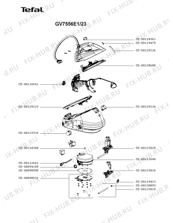 Схема №2 GV7558C0/23 с изображением Рукоятка для электропарогенератора Tefal CS-00142406