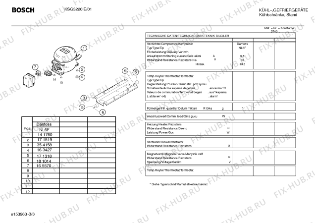 Взрыв-схема холодильника Bosch KSG3220IE - Схема узла 03