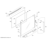 Схема №5 HB33LU540 с изображением Фронтальное стекло для плиты (духовки) Siemens 00680914