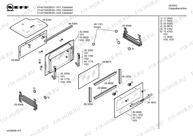 Схема №5 U1421N2GB с изображением Панель управления для плиты (духовки) Bosch 00437403