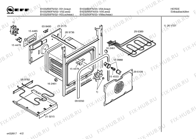 Схема №3 B1012W0FN с изображением Панель для плиты (духовки) Bosch 00296607