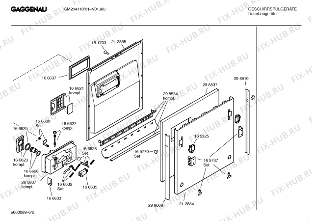 Схема №3 GM204110 с изображением Инструкция по эксплуатации Gaggenau для посудомоечной машины Bosch 00526637