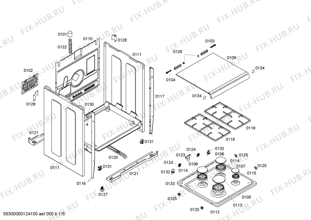 Схема №3 HG322200P с изображением Панель управления для электропечи Siemens 00448485