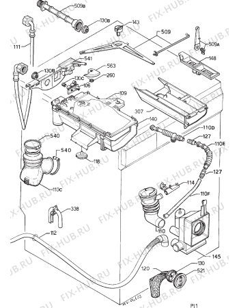 Взрыв-схема стиральной машины Zanussi ZF523J - Схема узла Hydraulic System 272