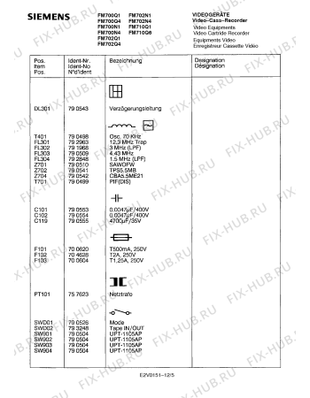 Схема №9 FM700Q1 с изображением Интегрированный контур для телевизора Siemens 00792883