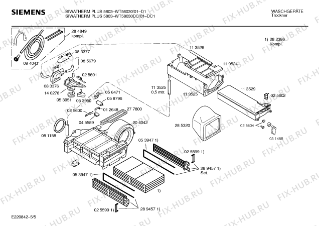 Схема №2 WT58030 Siwatherm Plus 5803 с изображением Инструкция по эксплуатации для электросушки Siemens 00516667