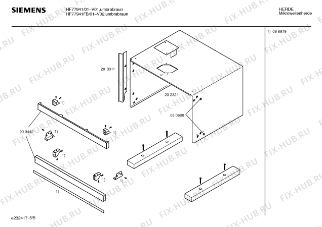 Схема №3 HF77921NL с изображением Краткая инструкция для свч печи Siemens 00520175
