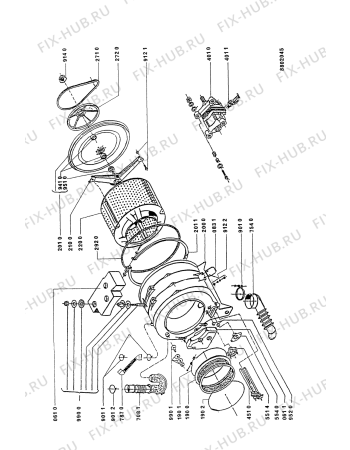 Схема №1 AWM822/AL/WP с изображением Защёлка для стиральной машины Whirlpool 481953538102