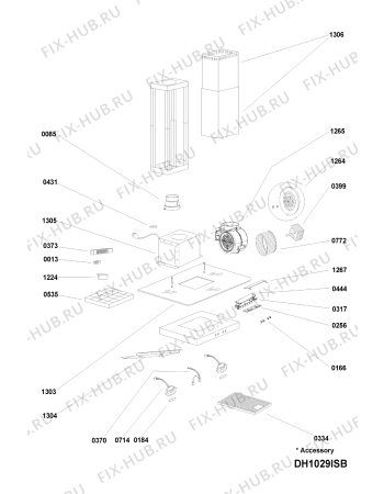 Схема №1 AEI 52 E с изображением Монтажный набор для вытяжки Whirlpool 480122101529