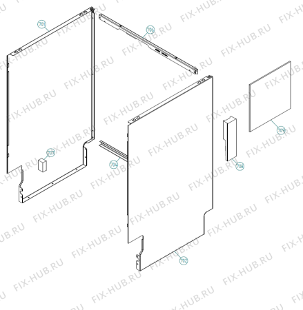 Взрыв-схема посудомоечной машины Asko D5122 TW   -White SI Soft (339709, DW70.1) - Схема узла 07