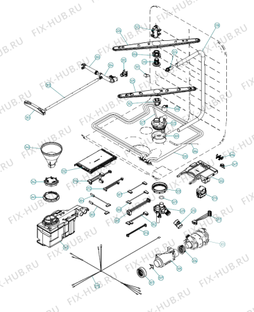 Взрыв-схема посудомоечной машины Nortec PD17 (472810, DW12.C) - Схема узла 03