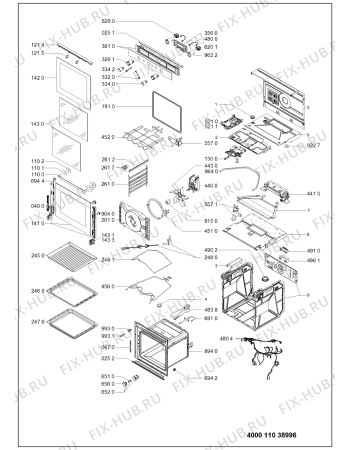 Схема №1 FI7 861 SP IX HA с изображением Переключатель для плиты (духовки) Whirlpool 481010856467