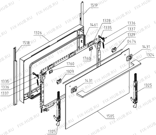 Взрыв-схема плиты (духовки) Asko OCM8478G (565367, BO4CM4T2-42) - Схема узла 03